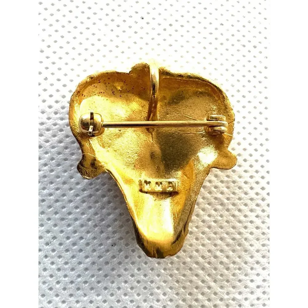 Vintage MMA Metropolitan Museum Art Ram Head Brooch Pendant Egyptian Revival